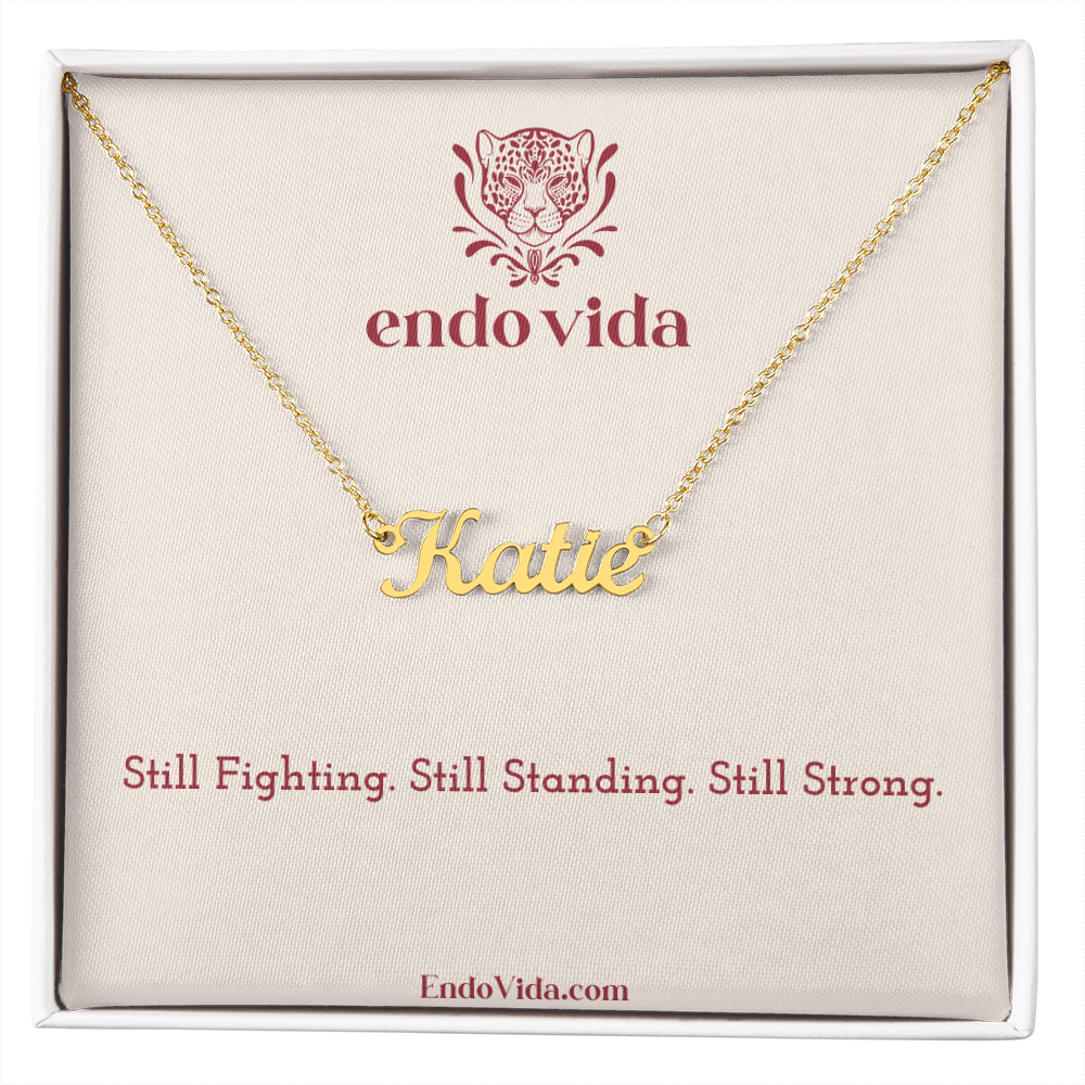 Endo & Adeno Warrior Personalized Name Necklaces