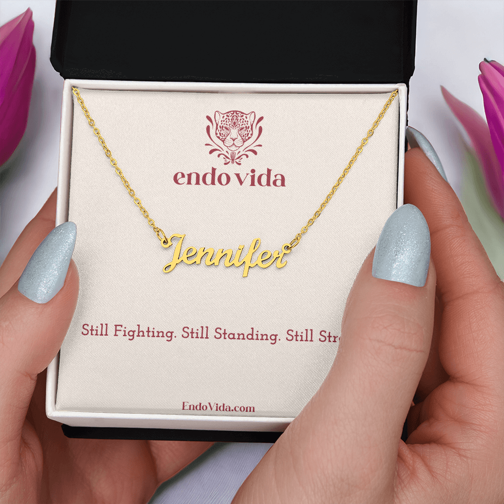 Endo & Adeno Warrior Personalized Name Necklaces