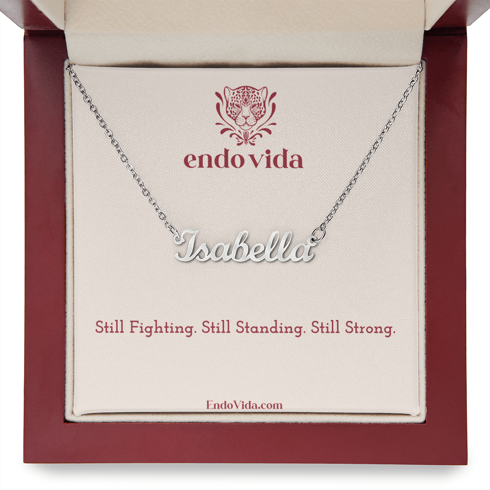 Endo & Adeno Warrior Personalized Name Necklaces