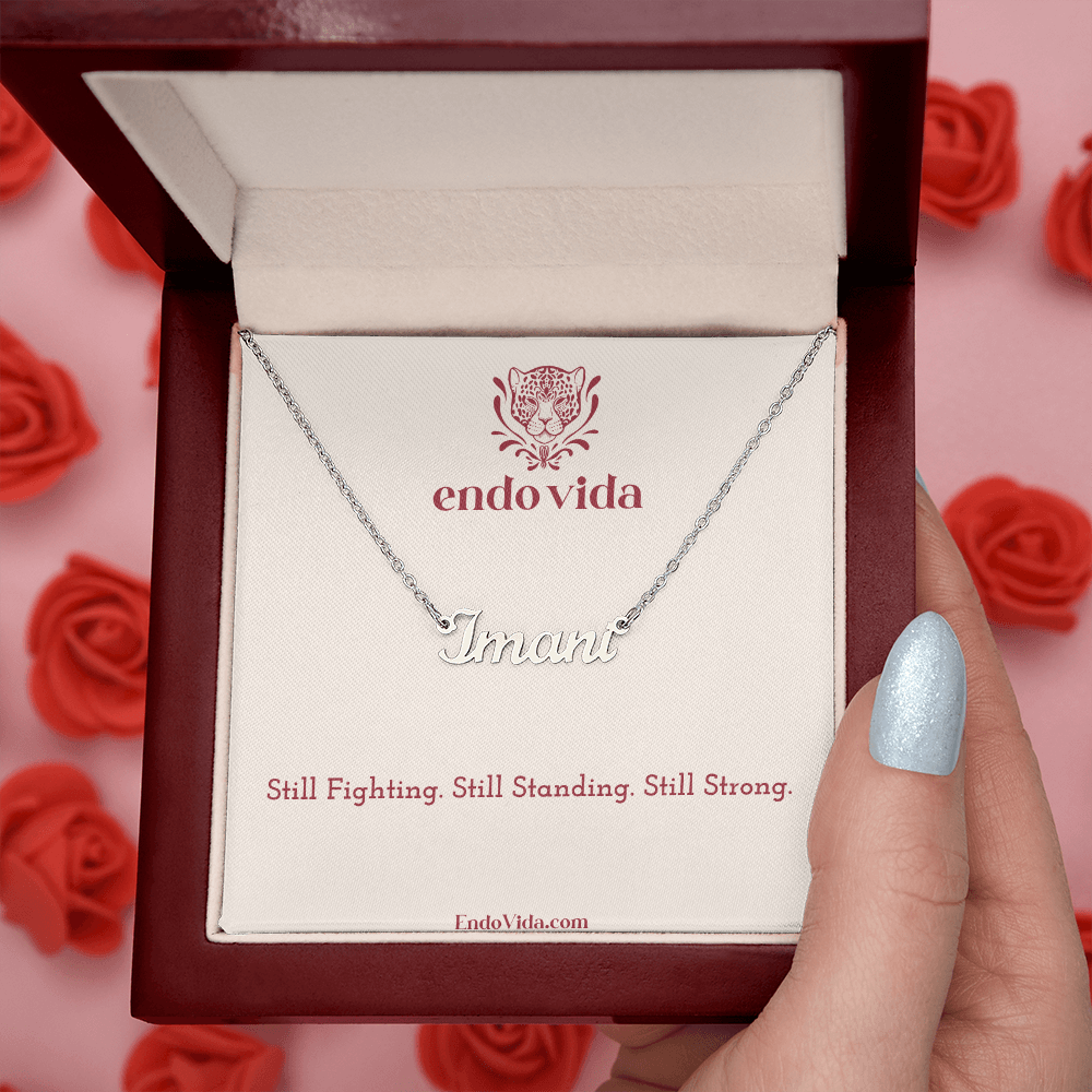 Endo & Adeno Warrior Personalized Name Necklaces