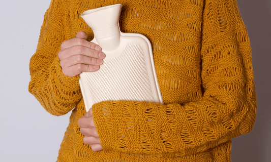 a women having an endometriosis flare up